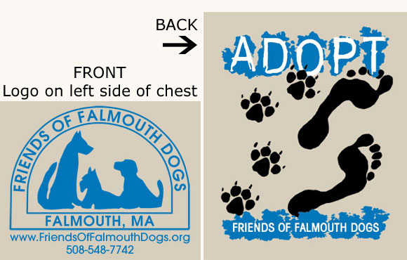 Friends of Falmouth Dogs Adopt T-shirts
